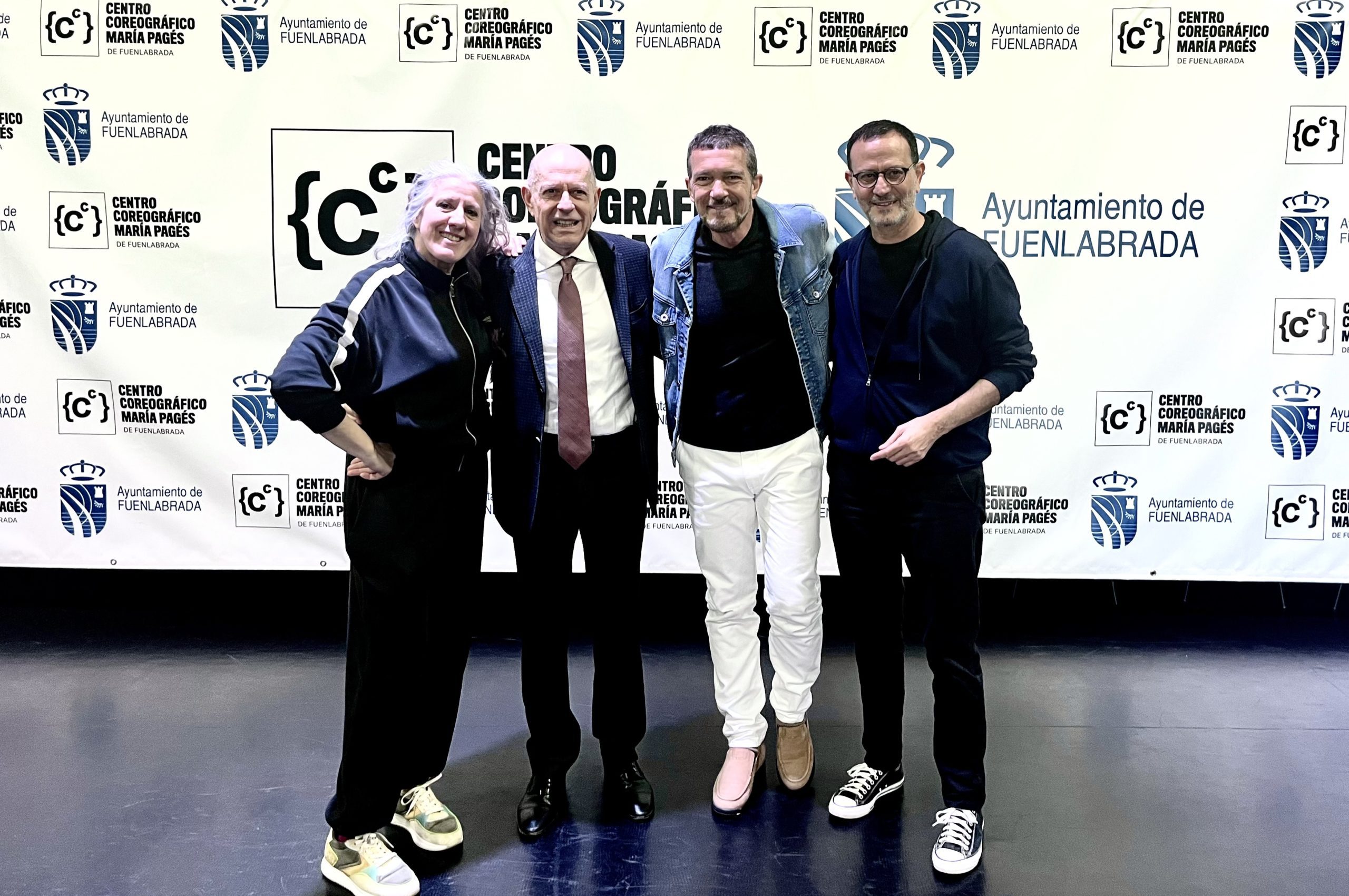 Joan Francesc Marco y Antonio Banderas visitan el Centro Coreográfico María Pagés